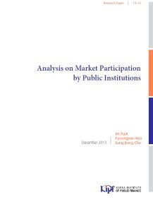 13-15 Analysis on Market Participation by Public Institutions cover image